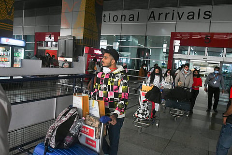 Indian students arriving from Ukraine