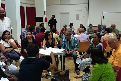  Indiranagar residents meet MLA candidates, present citizen charter