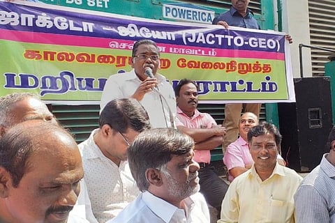TN govt suspends 450 striking teachers, rejects demands citing financial crunch