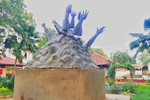 Mullivaikkal memorial designed by the public present at University of Jaffna