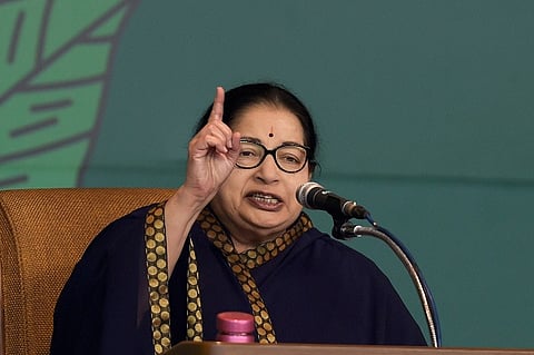 Even on polling day, Jayalalithaa has little to say to the media