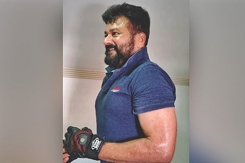 Jayaram after workout 