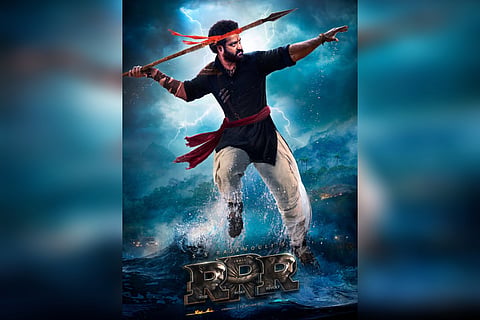 Jr NTR is seen in an intense avatar as Komaram Bheem in new poster from 'RRR'. 