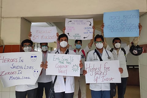 Resident doctors protesting