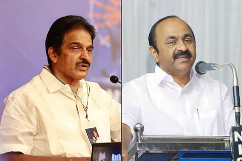 Collage of Congress leaders Kerala KC Venugopal and VD Satheesan 