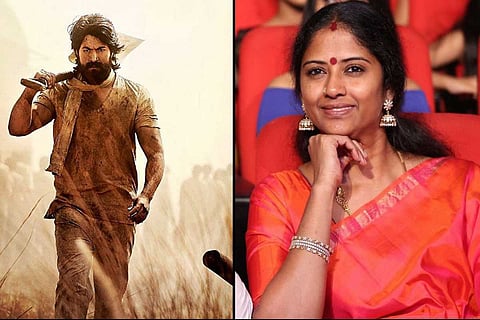 Eswari Rao and KGF poster