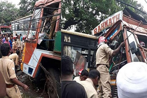 3 killed, 30 injured as bus collides with truck in Kerala