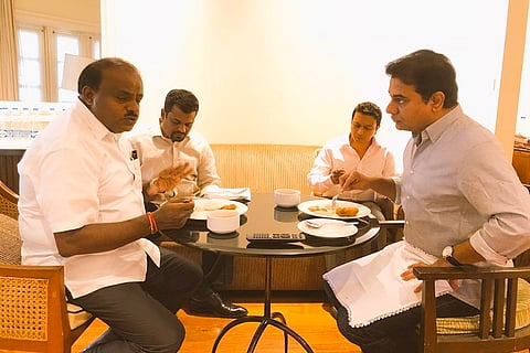 Telangana Minister KTR meets K’taka CM in Bengaluru, days after KCR-Deve Gowda meet