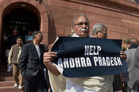 Congress MP KVP stages protest in Rajya Sabha against 'injustice' to Andhra in Budget