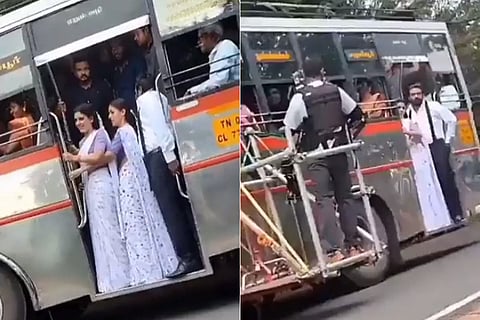 Images of Nayanthara, Samantha and Vijay Sethupathi recreating visuals from Valayosai for upcoming film Kaathu Vaakula Rendu Kaadhal
