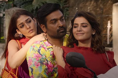 Samantha, Nayanthara, and Vijay Sethupathi in Kaathuvaakula Rendu Kadhal 