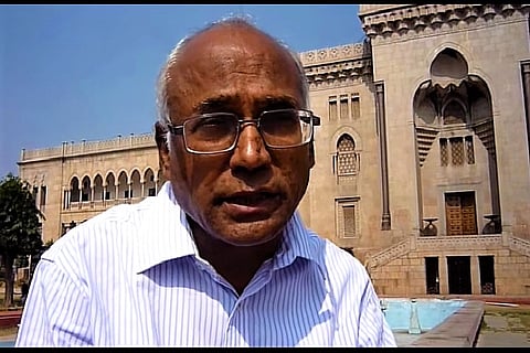 Protest against Kancha Ilaiah continues, miscreants put up posters at his Hyderabad home