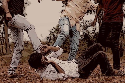 Man being assaulted