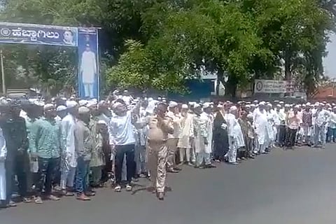 A screenshot from the video viral in Karnataka