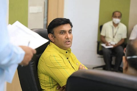 File photo of Karnataka health minister K Sudhakar