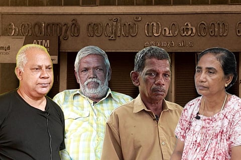 Victims of Karuvannur bank scam in Kerala 