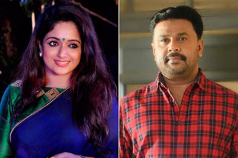 A collage of Kavya Madhavan and Dileep