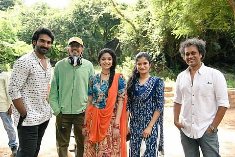 Keerthy Suresh, Aadhi Pinisetty and others on the sets of Good Luck Sakhi