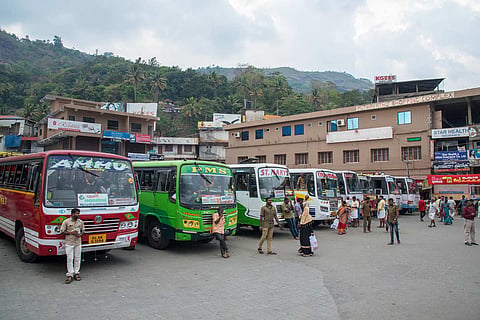 A bus stand in Kerala 