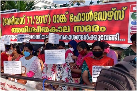PSC rank holders protest