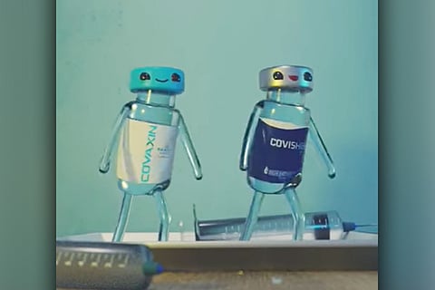 Vaccine dance video screenshot 