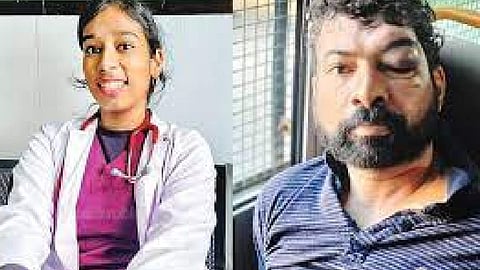 Image of Dr Vandana Das in her medical uniform and image of Sandeep