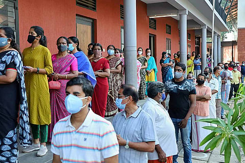 Voters in a Kerala election