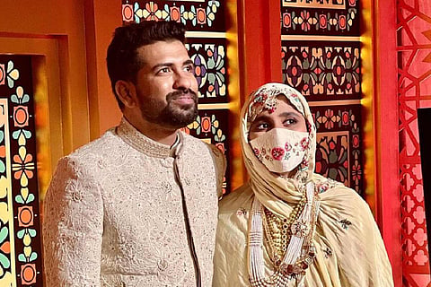 Khatija Rahman with her husband