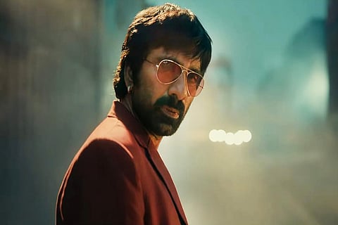 Ravi Teja is seen wearing a brown suit in the teaser of 'Khiladi'.