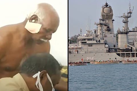 Kerala Fisherman hit by stray bullet 