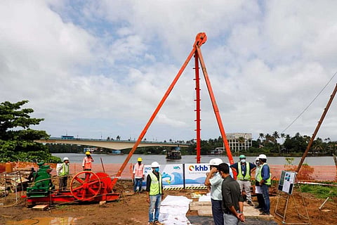 Construction of water metro terminal