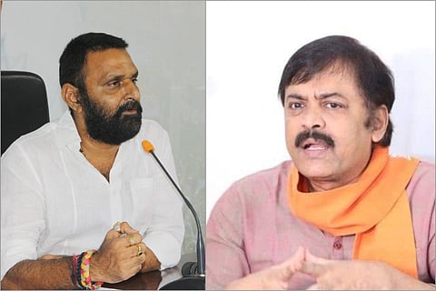 Minister Kodali Nani and GVL Narsimha Rao
