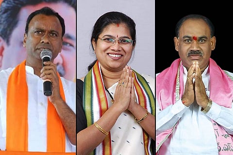 Komatireddy Rajagopal Reddy, Palwai Sravanthi Reddy, and Kusukuntla Prabhakar Reddy