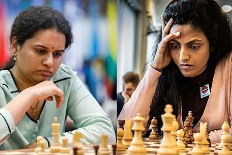 Koneru Humpy and Dronavalli Harika