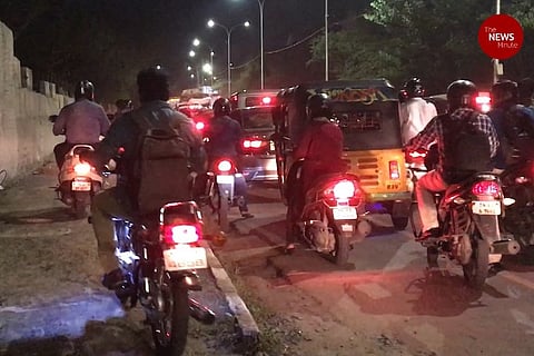 Riding on the footpath: A daily affair in Chennai’s Kotturpuram 