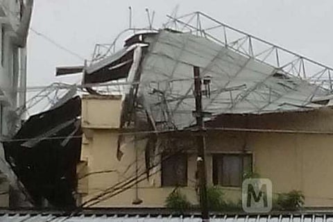 Heavy winds blow away massive iron rods which fly and crash into Kerala school