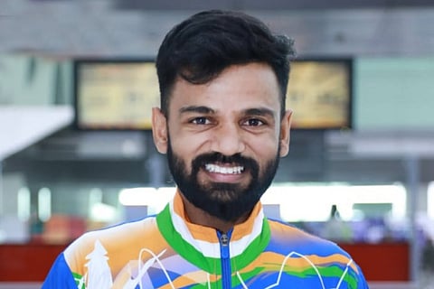 Tokyo Paralympics: Shuttler Krishna Nagar smiling into the camera
