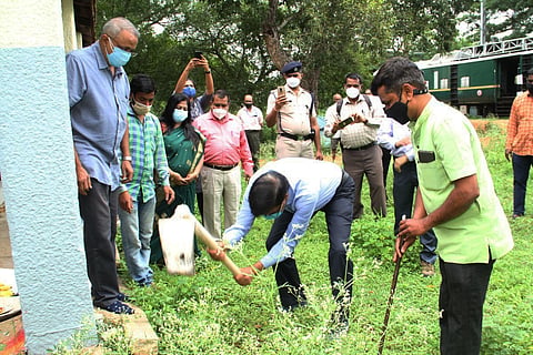 Laying of foundation stone at Doddajala Railway Station