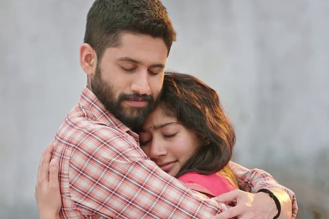Naga Chaitanya and Sai Pallavi in a still from the teaser for Love Story 