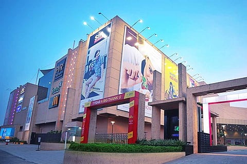 Lulu Mall in Ernakulam lit up in the evening