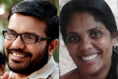 Collage of MB Rajesh and wife Ninitha