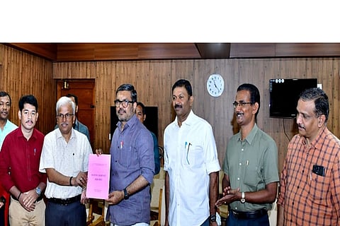 Kerala minister MB Rajesh releasing a survey report on drug use among youth 