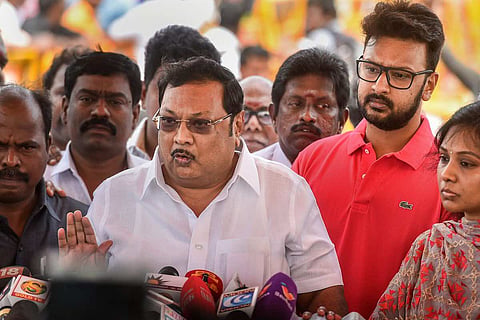 Former union minister MK Alagiri