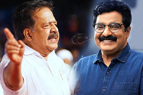 Opposition leaders MK Muneer and Ramesh Chennithala