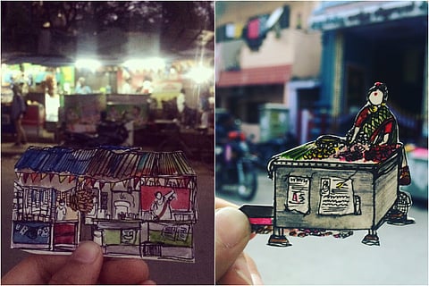 Tea kadais to flower sellers: This Chennai-based artist captures Madras in miniature