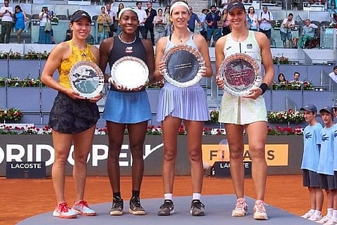 Americans Jessica Pegula, Coco Gauff, Victoria Azarenka and Beatriz Haddad Maia