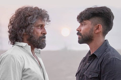 Vikram and Dhruv Vikram in Mahaan