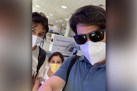 Mahesh Babu and his family