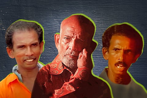 Collage of Mamukkoya from Ramji Rao Speaking, Kuruthi and Nadodikattu