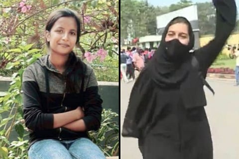 Najma Chikkanarale on the left and Muskan on the right